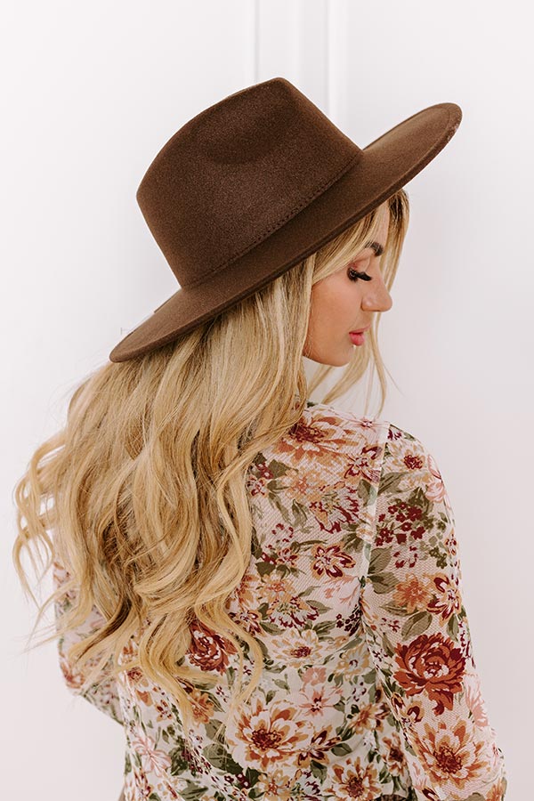 Crisp Breeze Felt Fedora in Chestnut