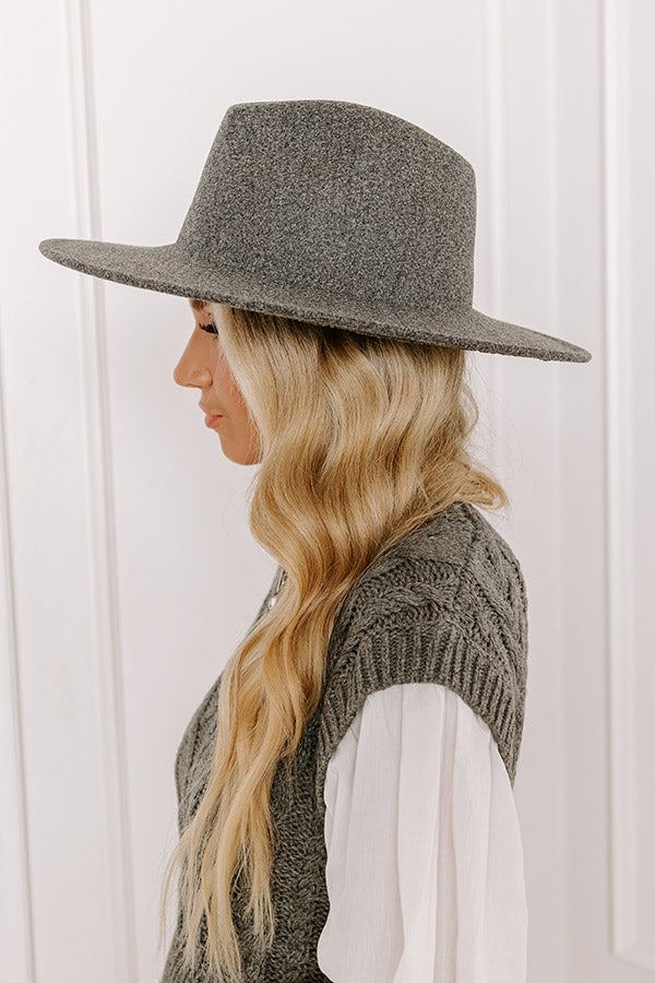 Crisp Breeze Felt Fedora in Heathered Charcoal Image - 3