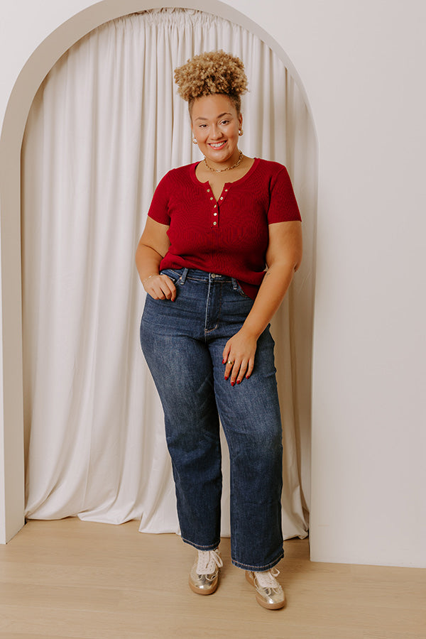 JUDY BLUE Molly High Waist Straight Leg Jean Curves
