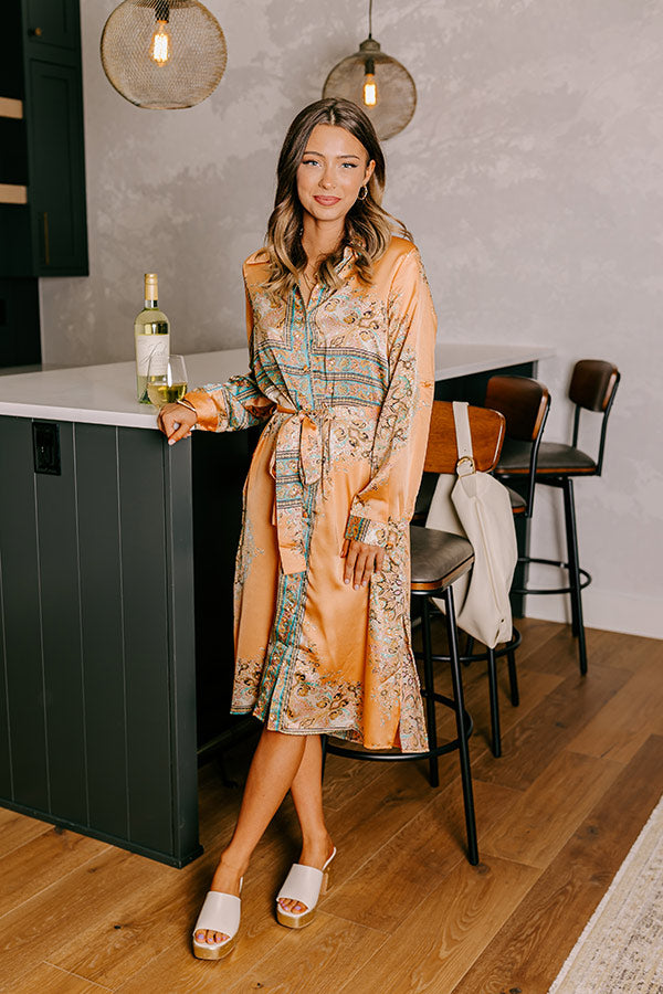 Glam Lifestyle Satin Midi Image - 3