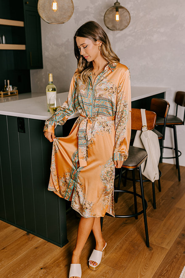 Glam Lifestyle Satin Midi Image - 1