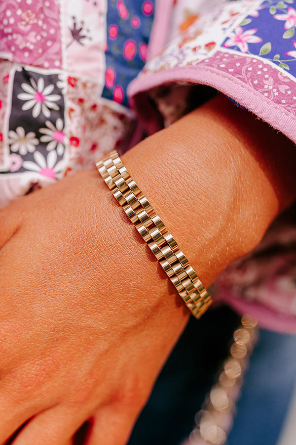 Cocktails and Chit Chat Watchband Bracelet Image - 2