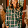 Fireside S'mores Oversized Flannel in Hunter Green Image - 1