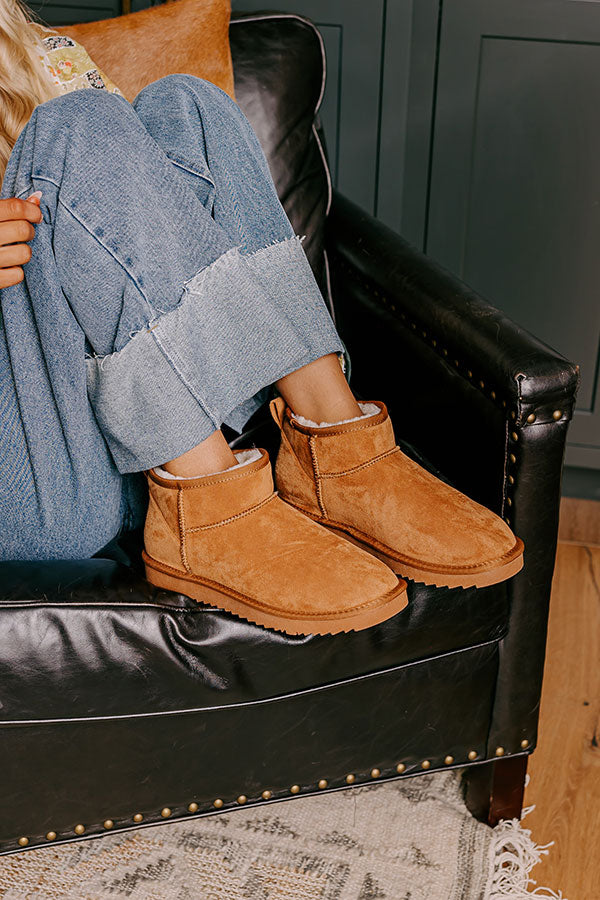 Away To The Alps Faux Suede Bootie in Camel Image - 1