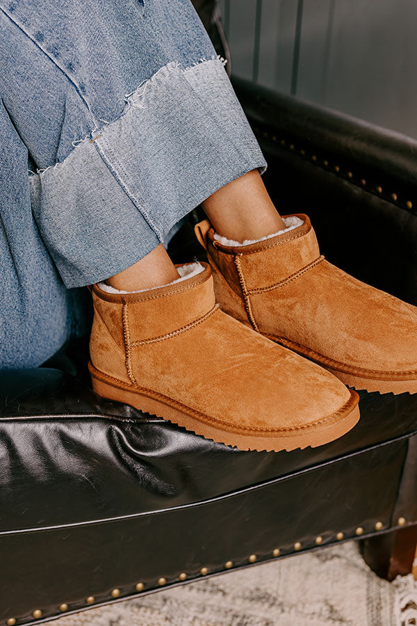 Away To The Alps Faux Suede Bootie in Camel Image - 3