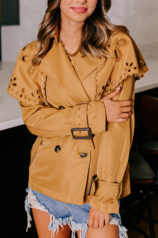 Pumpkin Spice Feels Eyelet Jacket Image - 5