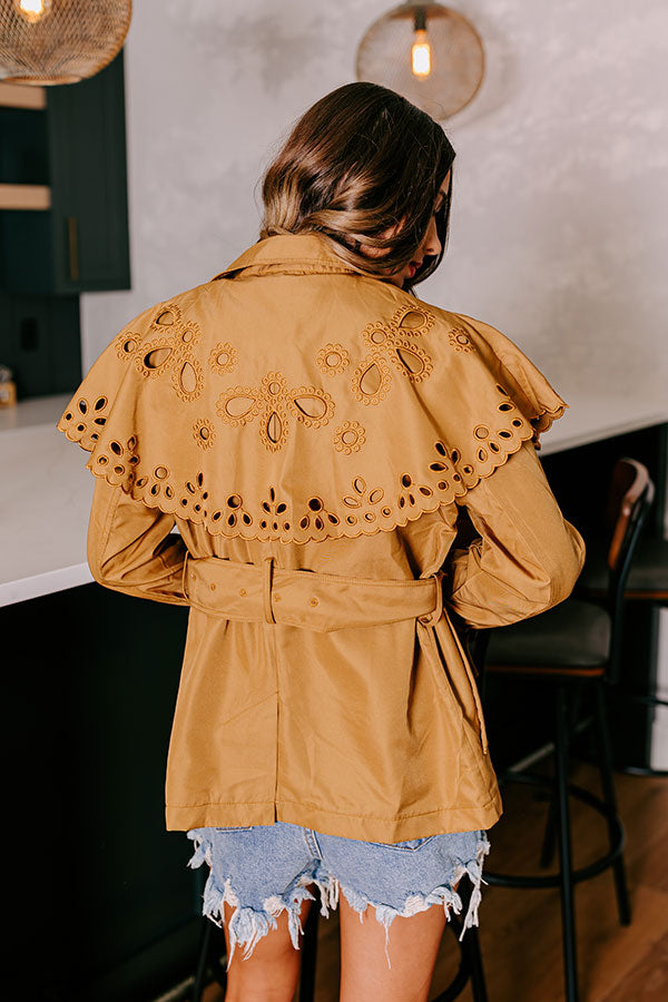 Pumpkin Spice Feels Eyelet Jacket Image - 3