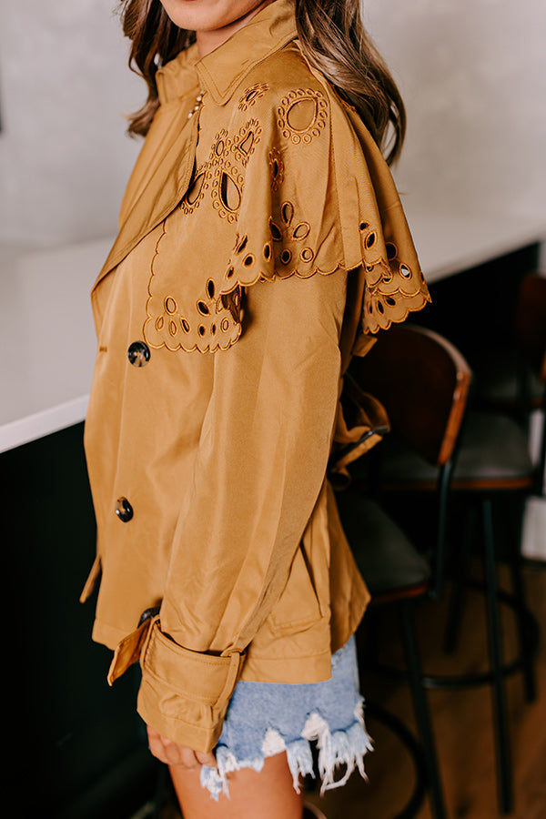 Pumpkin Spice Feels Eyelet Jacket Image - 4
