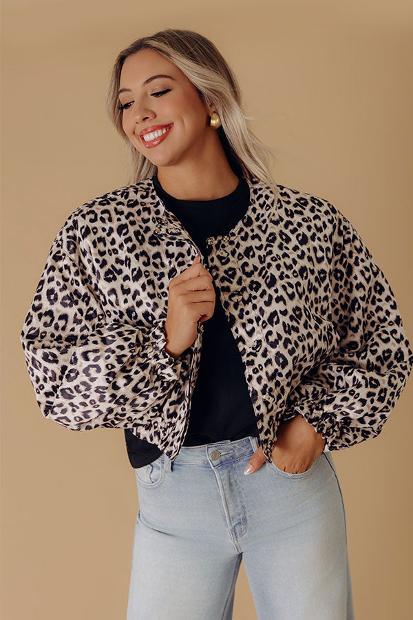For The Love Of Leopard Satin Jacket
