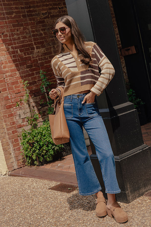 Snuggles And S'mores Knit Sweater in Khaki Image - 1
