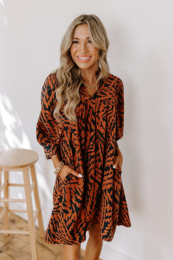 Fall Brunch Babydoll Mini Dress Image - 3