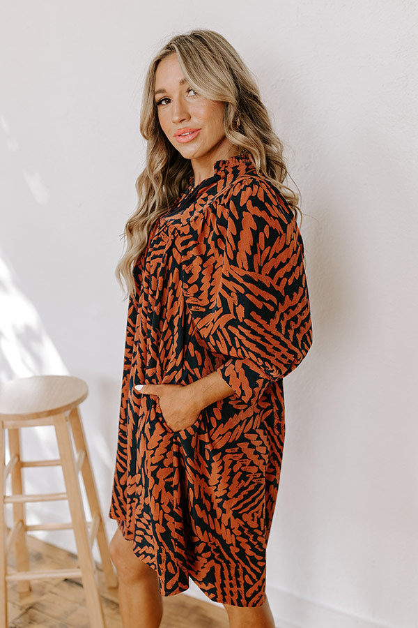 Fall Brunch Babydoll Mini Dress Image - 5