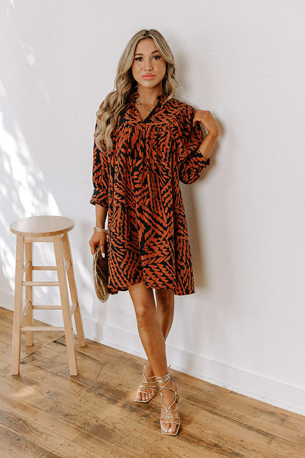 Fall Brunch Babydoll Mini Dress Image - 2