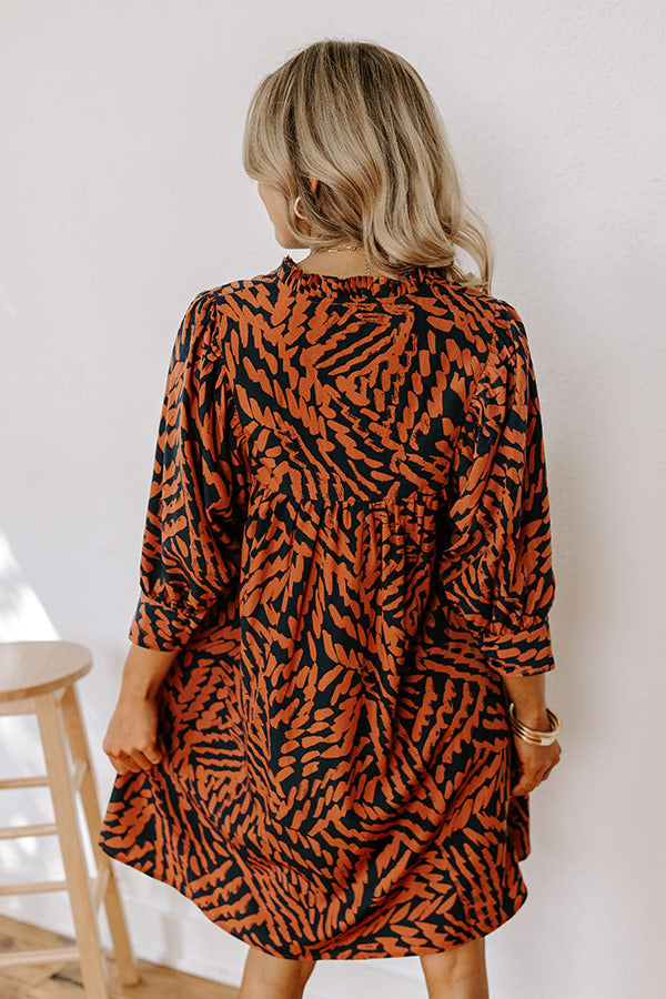 Fall Brunch Babydoll Mini Dress Image - 4