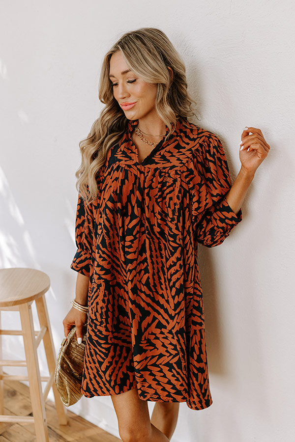 Fall Brunch Babydoll Mini Dress Image - 1