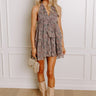 Convo Over Cocktails Tiered Mini Dress in Grey Image - 1
