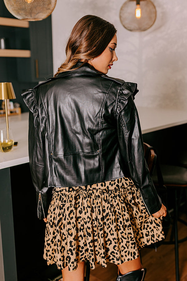 Train To Times Square Faux Leather Jacket Image - 4