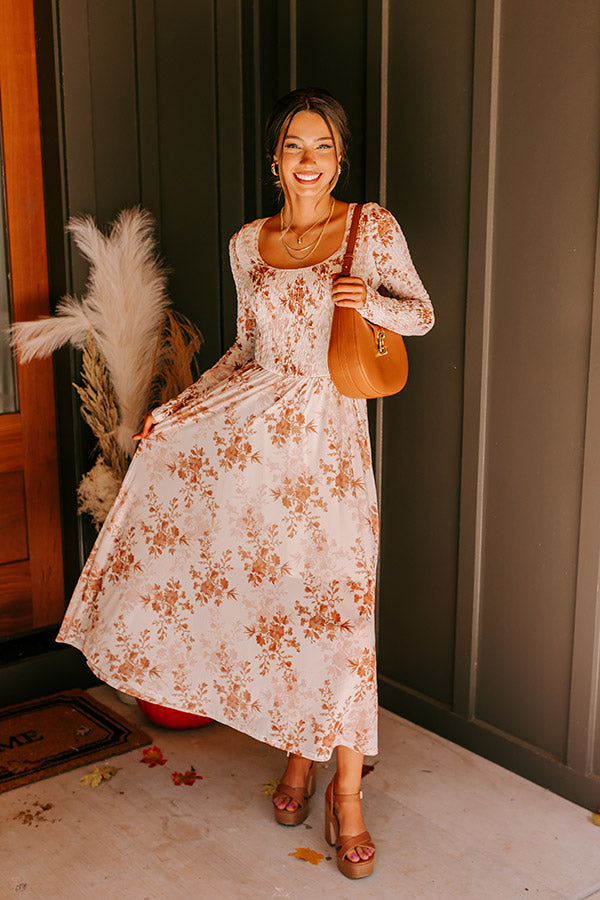 Falling In Love Mesh Floral Midi in Cream Image - 2
