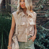 Mountain Lodge Cutie Quilted Vest in Iced Latte Image - 1