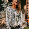 Floral Dreams Knit Sweater in Grey Image - 1