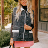 Denver Dreams Pearl Embellished Denim Vest in Black Image - 1