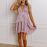Convo Over Cocktails Tiered Mini Dress in Vineyard Grape Image - 1