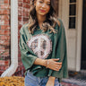 Peace And Love Vintage Wash Tee in Hunter Green Image - 1