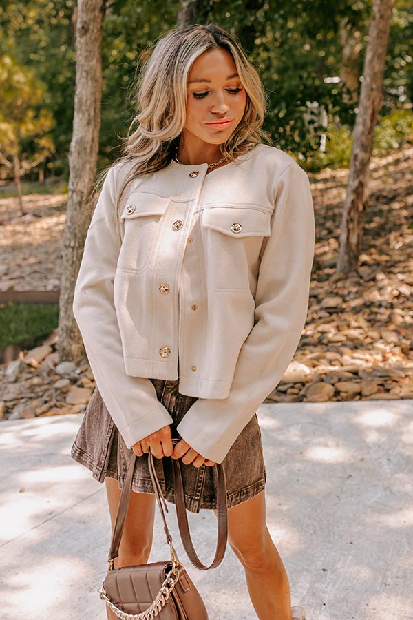 Uptown Chic Jacket in Cream Image - 1