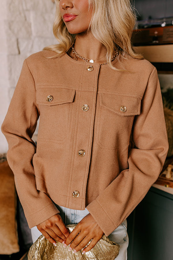 Uptown Chic Jacket in Camel Image - 3
