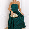 Night At The Gala Jacquard Midi in Dark Hunter Green Image - 1