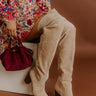 The Juliet Faux Suede Thigh High Boot in Oatmeal Image - 1