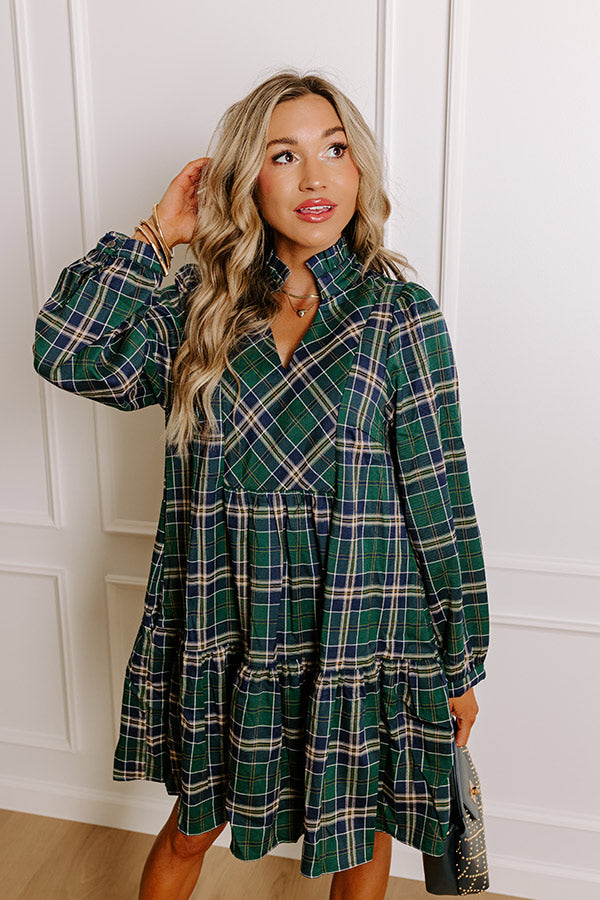 Apple Picking Pretty Plaid Mini Dress Image - 1
