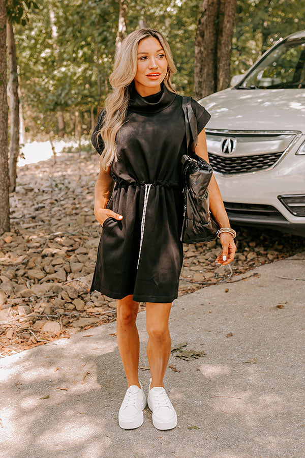 Coffee Run Cutie Mini Dress in Black Image - 1