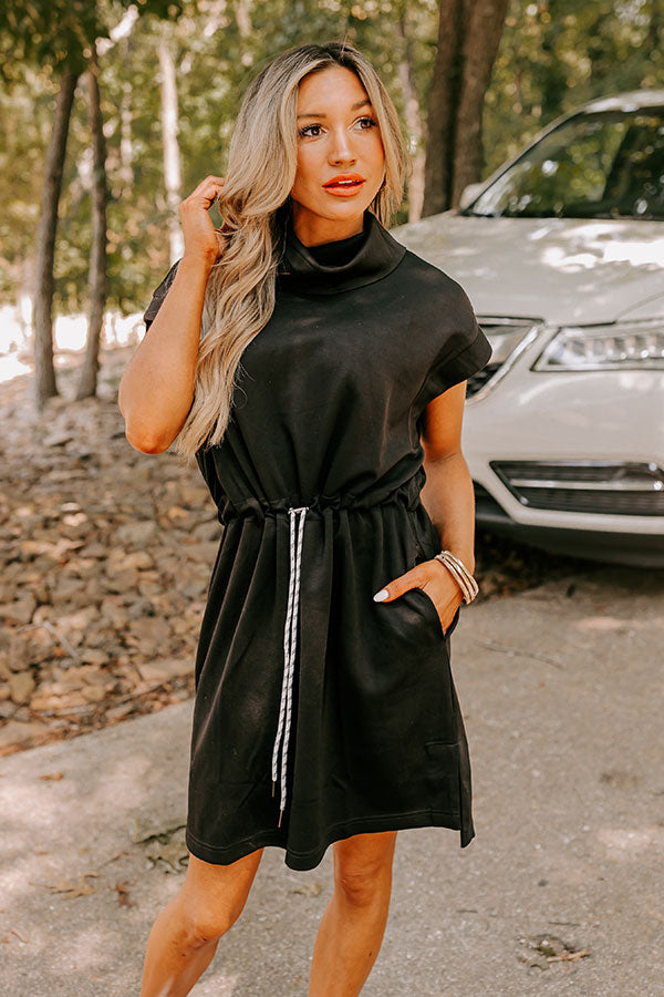 Coffee Run Cutie Mini Dress in Black Image - 2