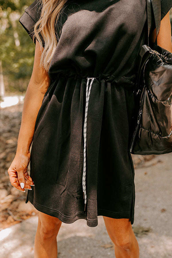 Coffee Run Cutie Mini Dress in Black Image - 3
