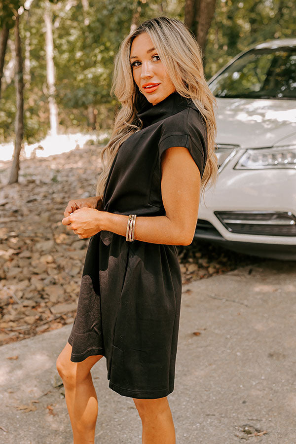Coffee Run Cutie Mini Dress in Black Image - 4