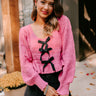 Flirty Feeling Knit Sweater Top in Blush Image - 1