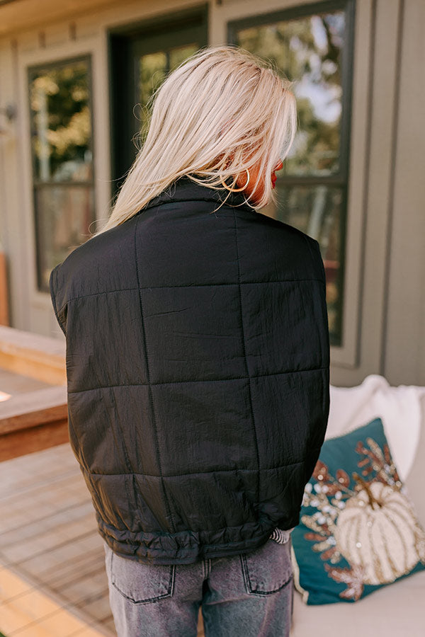 Scenic Hike Quilted Vest in Black Image - 3