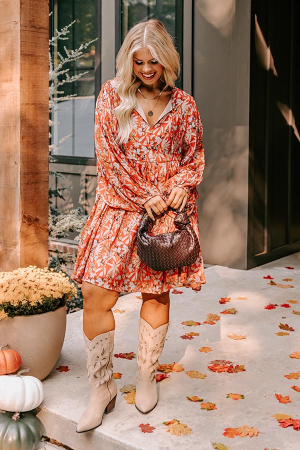 Falling For You Floral Mini Dress Curves Image - 1