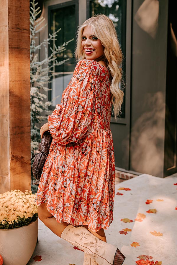 Falling For You Floral Mini Dress Curves Image - 3