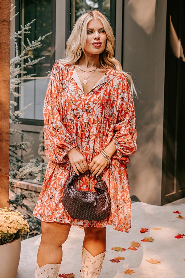 Falling For You Floral Mini Dress Curves Image - 5