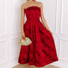 Night At The Gala Jacquard Midi in Wine Image - 1