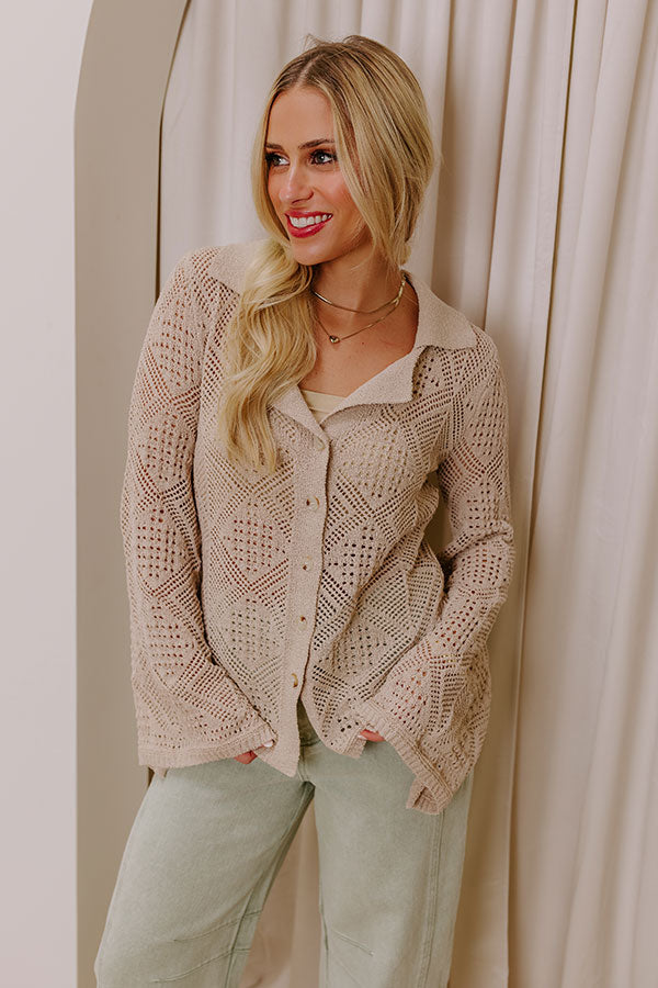 Tucson Sunsets Pointelle Knit Top Image - 3