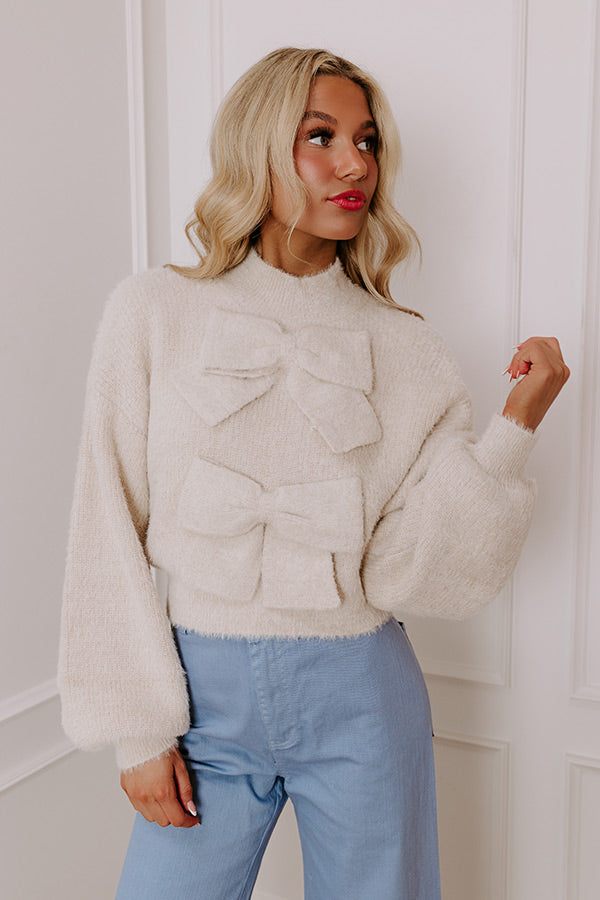 Coquette Chic Eyelash Knit Sweater Image - 1