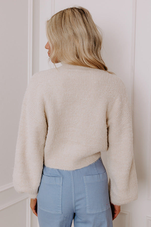 Coquette Chic Eyelash Knit Sweater Image - 2
