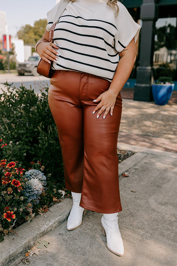 JUDY BLUE Autumn High Waist Faux Leather Pants Curves IMG2