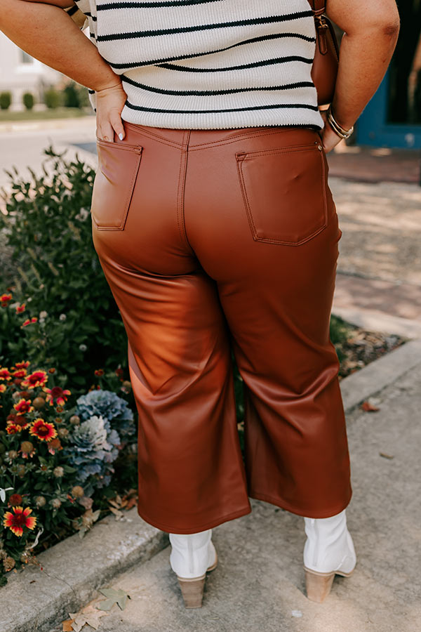 JUDY BLUE Autumn High Waist Faux Leather Pants Curves img 5