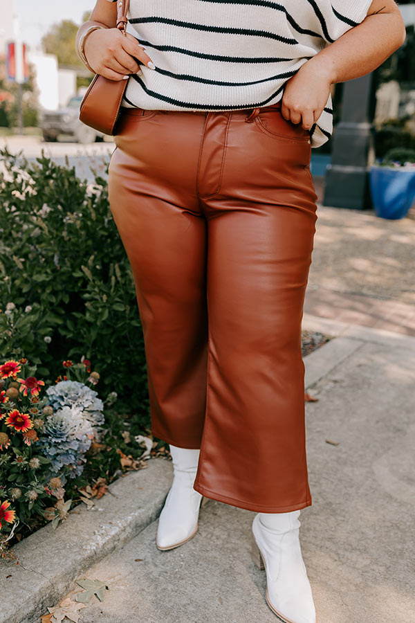 JUDY BLUE Autumn High Waist Faux Leather Pants Curves Image - 2