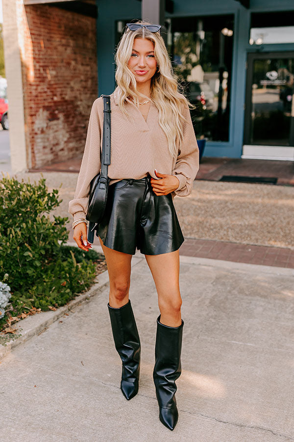 Park Avenue Ribbed Sweatshirt in Iced Latte Image - 2