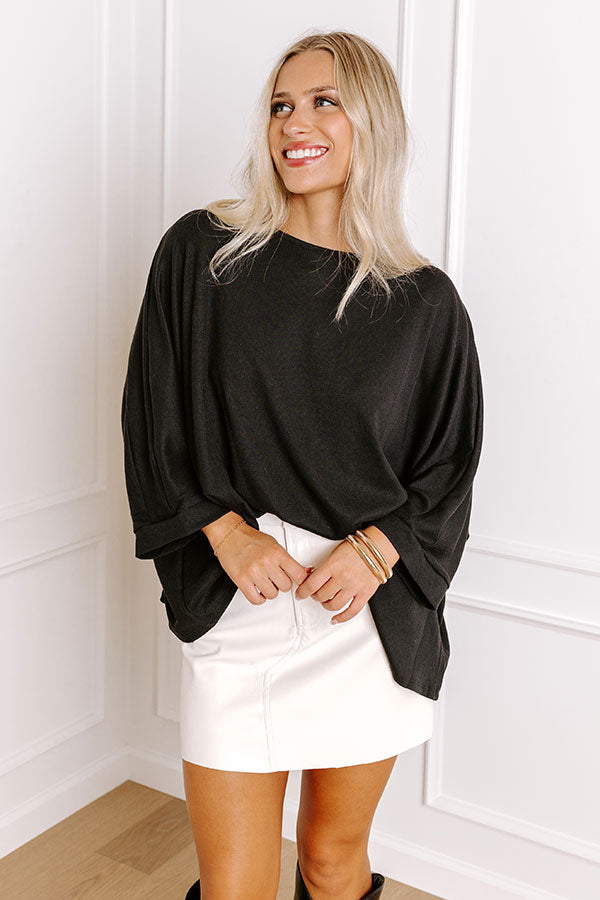 Cafe Brunch Shift Top in Black Image - 1